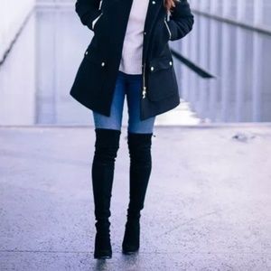 STUART WEITZMAN Black Hiline Over the Knee Boots